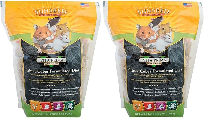 Sunseed Critter Cubes Food [Set of 2] Size: 2 Pound Sunseed