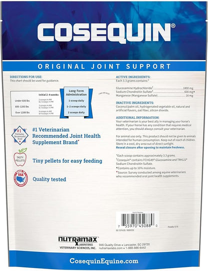 Nutramax Cosequin Original Pellets Joint Health Supplement for Horses - with Glucosamine and Chondroitin, 910 Grams NutramaxLaboratories