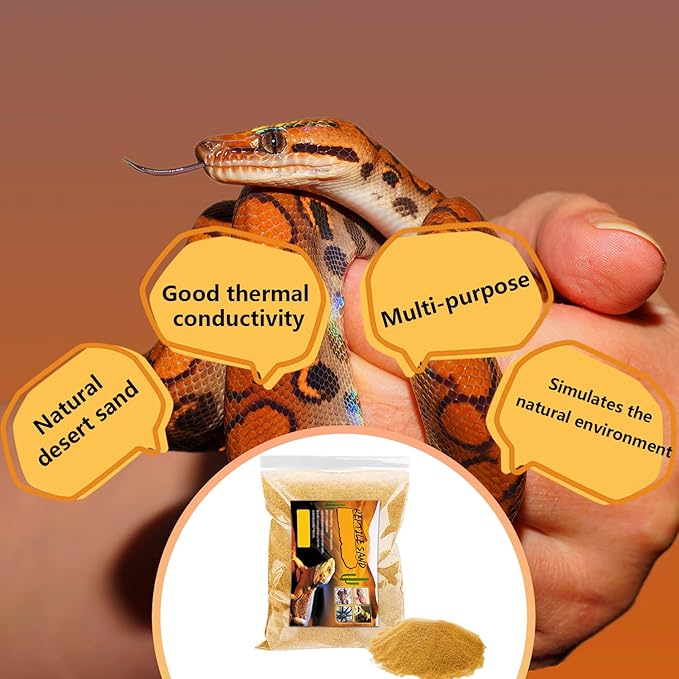 BNOSDM Reptile Sand Bearded Dragons Substrate Sands Lizard Terrarium Bedding Desert Blend for Snakes Geckos Chameleon Tortoise Frogs Scorpion Invertebrates Amphibian（Yellow） BNOSDM
