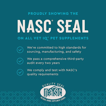 VetIQ Glucosamine Hip & Joint Supplement for Dogs, 60 Soft Chews, Dog Joint Support Supplement with MSM and Krill, Dog Health Supplies Large & Small Breed, Chicken Flavored Chewables VetIQHealthSupplements
