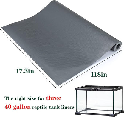 Bearded Dragon Tank Accessories, Reptile Terrarium Carpet Substrate for Leopard Gecko, Lizard, Iguana, Snake, Tortoise, Non-Adhesive Reptile Habitat Bedding(118inch) Vodolo