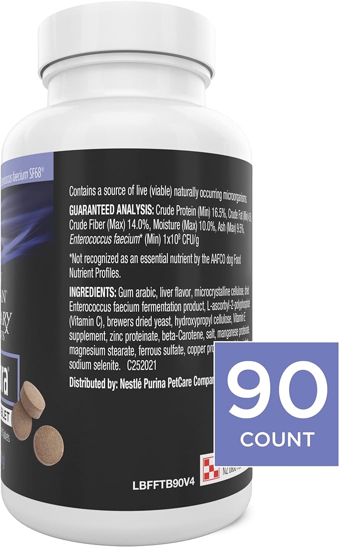 Purina Pro Plan Veterinary Supplements FortiFlora Chewable Dog Probiotic Supplement Tablets - 90 ct. Canister ProPlanVeterinaryDiets