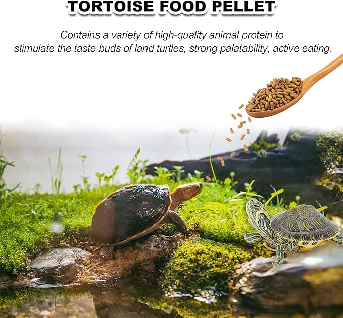 Tortoise Food Turtle Nutri Stick - Solidify Carapace Turtle Food Natural Ingredients Antarctic Krill Calcium Enriched Nutritionally Complete Promote Growth for Desert Grassland Turtle(9.4OZ) yizeril