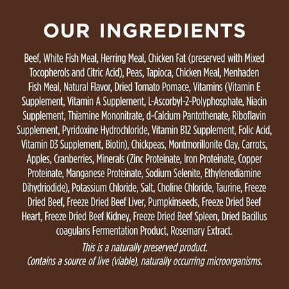 Instinct Dog Food, Grain Free Dog Food Dry, High Protein, Raw Coated Dog Food, Dog Kibble, Original Real Beef, 20 lb. Bag - PAWPICO