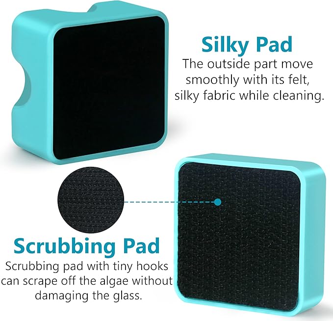 Magnetic Aquarium Fish Tank Glass Algae Scrapers Glass Cleaner Scrubber Clean [Compact, Scratch-Free, Non-Slip, Magnetizing] Mini Neptonion