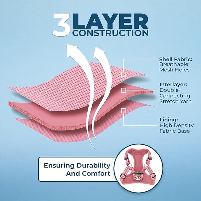 Best Pet Supplies Voyager Adjustable Dog Vest Harness Breathable No Pull Harness for Small, Medium, Large Dogs, Heavy Duty Harness for Walking, Jogging, Easy Step-in, Reflective Stripes - (Pink), XS BestPetSuppliesLLC