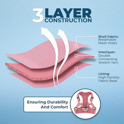 Best Pet Supplies Voyager Adjustable Dog Vest Harness Breathable No Pull Harness for Small, Medium, Large Dogs, Heavy Duty Harness for Walking, Jogging, Easy Step-In, Reflective Stripes - (Pink), M BestPetSuppliesLLC