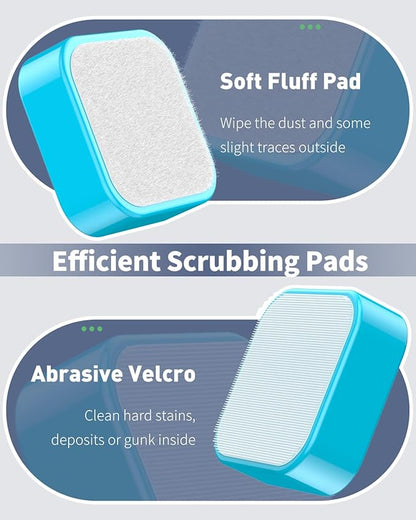 Pawfly Magnetic Aquarium Glass Cleaner Fish Tank Magnetic Brush with Mirror, 1.5 Inch Mini Fish Tank Glass Cleaner Cleaning Tool for 2/5 Inch Thick Aquarium up to 10 Gallons (Non-Floatable) Pawfly