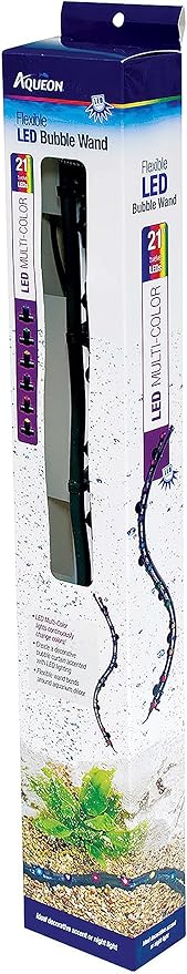 Aqueon Fish Tank Aquarium Flexible LED Accent Light and Bubble Wand, Multi Color, 21 Inch Aqueon