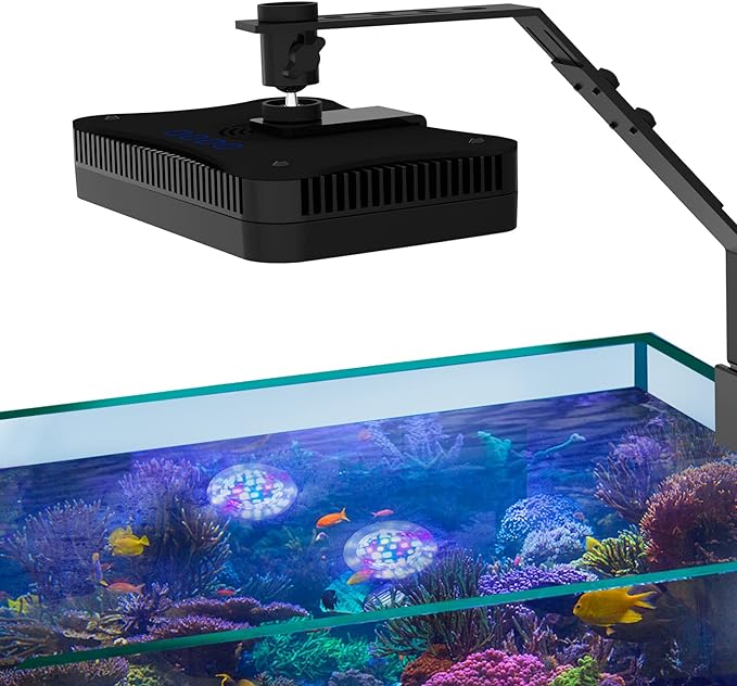 Lominie Aquarium LED Reef Light Coral WiFi Control 135W Programmable Saltwater Aquarium Light Full Spectrum for Marine Fish Tank with Stand Lominie
