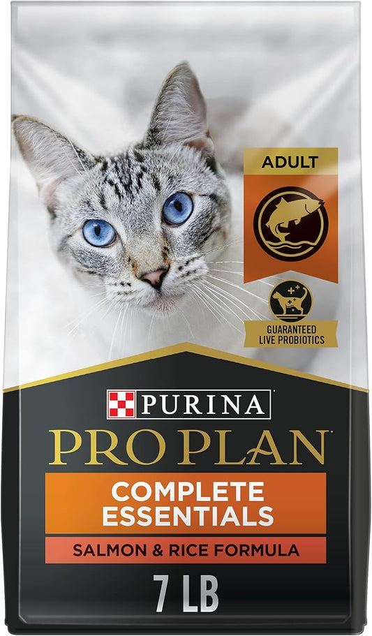 Purina Pro Plan High Protein Cat Food With Probiotics for Cats, Salmon and Rice Formula - 7 lb. Bag - PAWPICO