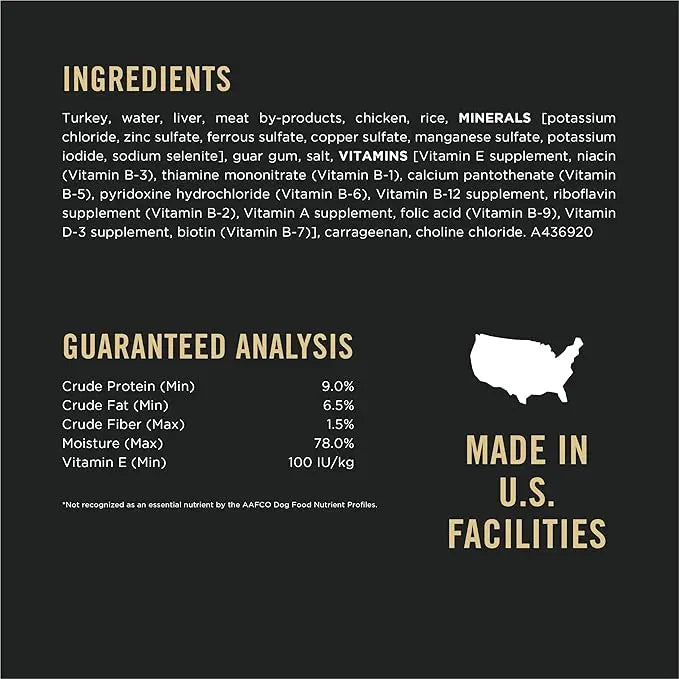 Purina Pro Plan High Protein Wet Dog Food for Senior Dogs, Adult 7+ Wet Dog Food, Turkey and Rice Entree - (Pack of 12) 13 oz. Cans - PAWPICO