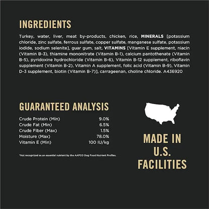 Purina Pro Plan High Protein Wet Dog Food for Senior Dogs, Adult 7+ Wet Dog Food, Turkey and Rice Entree - (Pack of 12) 13 oz. Cans - PAWPICO