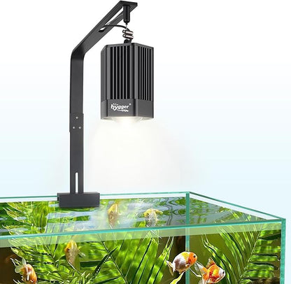 hygger 100W Aquarium Light Full Spectrum RGB COB LED Clip On Fish Tank Grow Light with Mounting Bracket Compatible with Timer Smart Plug for Low-to High Light Demanding Aquatic Plants hygger