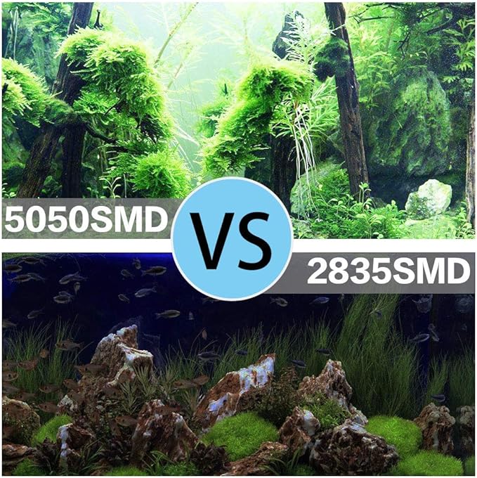 LED Aquarium Light, 7.5inch Colorful Fish Tank Light Submersible Underwater Crystal Glass LEDs Lights, 9 LEDs Beads, Brightness Adjustable Memory Function, LED Light bar Stick for Fish Tank COVOART