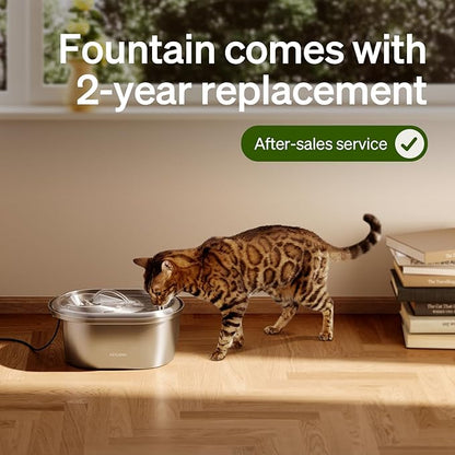 PETLIBRO 4 Pack Replacement Filters for Stainless Steel Cat Water Fountain PLWF003 / PLWF006, Adjustable Water Flow Pet Fountain, Super Quiet Dog Water Dispenser - PAWPICO