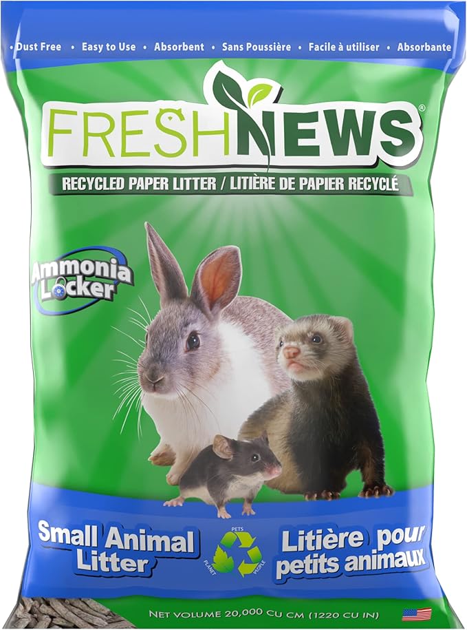 Fresh News Recycled Paper Small Animal Litter Bedding, 20 Liters FreshNews
