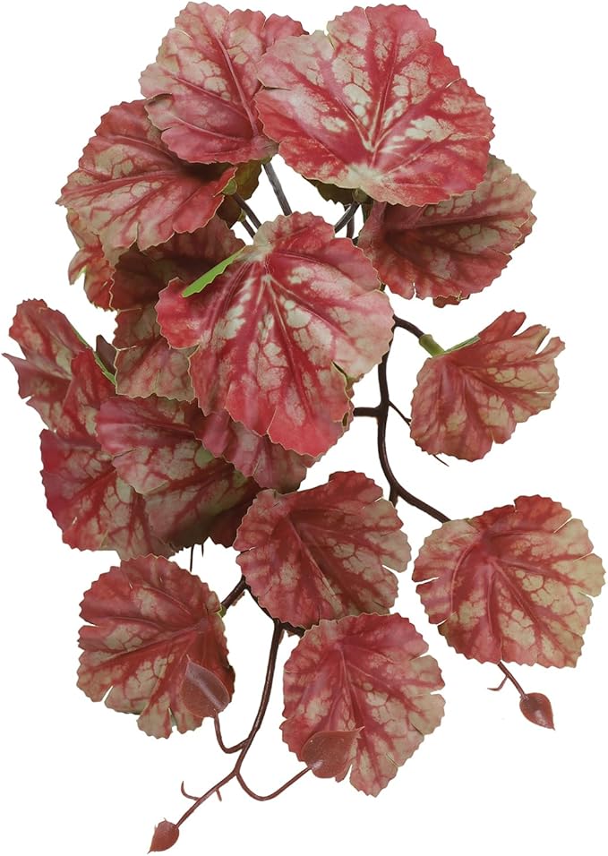 Fake Reptile Plants for Reptile Terrarium Plants, Reptile Plant Décor, Turtle Tank Plants with Suction Cup IBWell