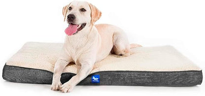 Orthopedic Dog Bed, Memory Foam Revisable Two Side with Washable Removable Cover, Extra Large, 41”x32” - PAWPICO