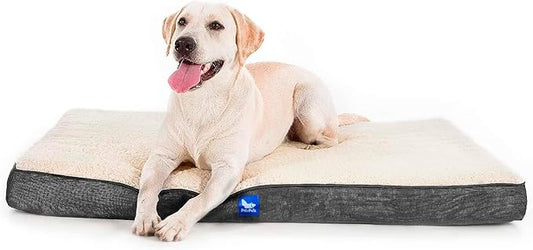Orthopedic Dog Bed, Memory Foam Revisable Two Side with Washable Removable Cover, Extra Large, 41”x32” - PAWPICO
