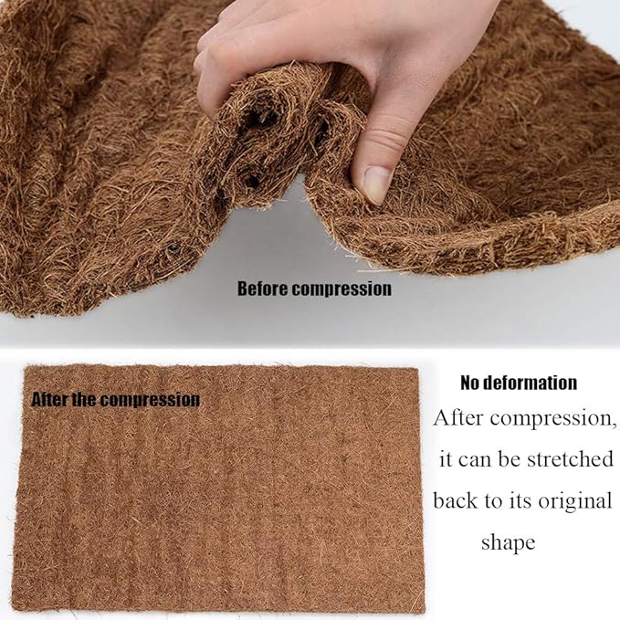 Hamiledyi Reptile Carpet Natural Coconut Fiber Tortoise Carpet Mat for Pet Terrarium Liner Reptile Supplies for Lizard Snake Chamelon Turtle Bedding Bunny Rabbit Mat (4 pcs) Hamiledyi