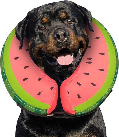 Dog Cone Collar for Small Medium Large Dogs for After Surgery, Pet Inflatable Neck Donut Collar Soft Protective Recovery Cone for Dogs and Cats - Alternative E Collar Does not Block Vision - Red,XL MIDOG