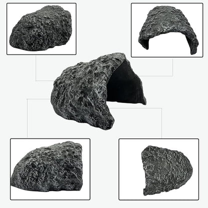 Large Reptile Hide Resin Snake Hides for Ball Pythons Reptile Hides and Cavesbearded Dragon Hide Simulation Rock Reptile Hideout for Habitat Lizard Leopard Gecko ZXUAQNOE