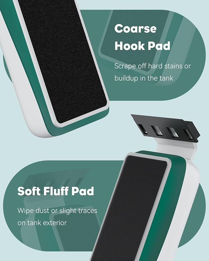 Pawfly Strong Magnetic Fish Tank Cleaner Aquarium Glass Cleaner with 2 Detachable Scrapers Floating Scrubber Cleaning Tool for 1/4 Inch Thick Glass Fish Tank Magnetic Algae Scraper Magnetic Pawfly