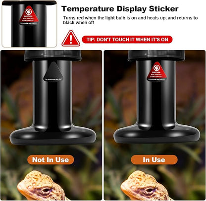 MIXJOY 75W Reptile Heat Lamp 2Pack Ceramic Heat Emitters Reptile Heat Lamp Bulbs, No Light Emitting Ceramic Heat Bulbs for Amphibian Terrarium Reptile Gecko Lizard Bearded Dragon Turtle Chicken Snake MIXJOY