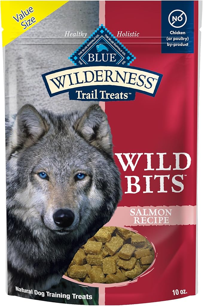 Blue Buffalo Wilderness Trail Treats Wild Bits Training Treats for Dogs, Grain-free Dog Treats, Salmon Recipe, 10-oz. Bag - PAWPICO