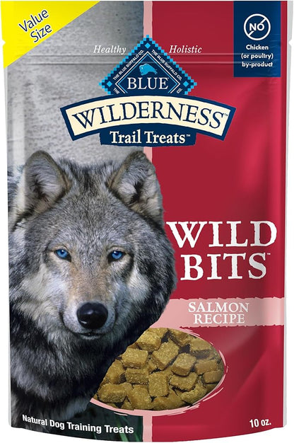 Blue Buffalo Wilderness Trail Treats Wild Bits Training Treats for Dogs, Grain-free Dog Treats, Salmon Recipe, 10-oz. Bag - PAWPICO