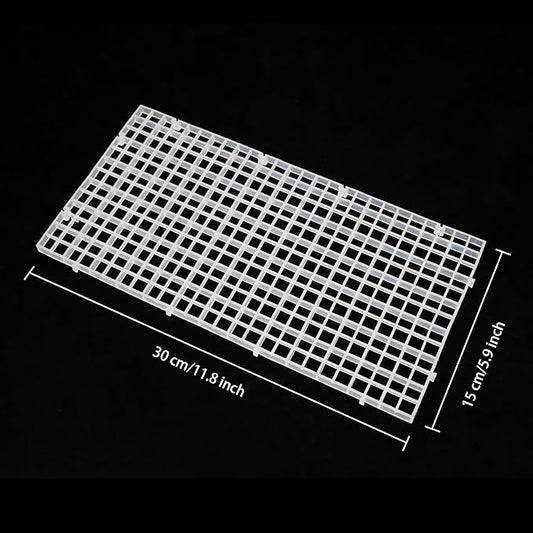 ALEGI Aquarium Fish Tank Divider Plastic Egg Crate Aquarium Filter Bottom Tray Plastic Grid (S 6pcs) ALEGIAquarium