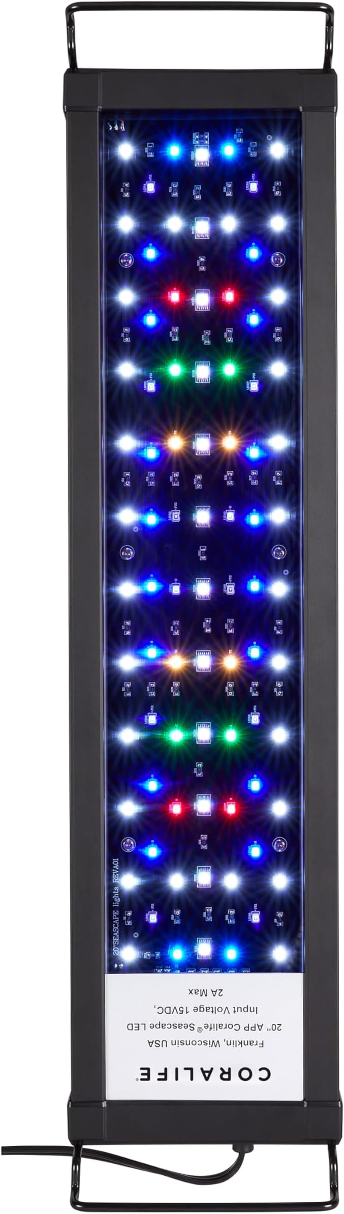 Coralife Fish Tank Aquarium Seascape WiFi/Bluetooth Smart LED Light Fixture, 18-24" Coralife