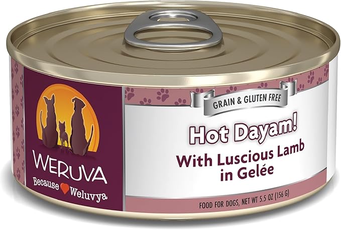 Weruva Classic Dog Food, Hot Dayam! with Lamb in Gelée, 5.5oz Can (Pack of 24) - PAWPICO