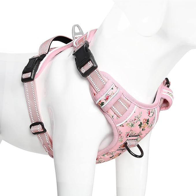 Timos Dog Harness,NO Need Go Over Dogs Head 3 Snap Buckles Pet Harness with 2 Leash Clips,Adjustable Soft Padded No-Pull,Reflective No-ChokeOxford Vest for Small Medium Large Dogs,X-Large (Pack of 1) Timos
