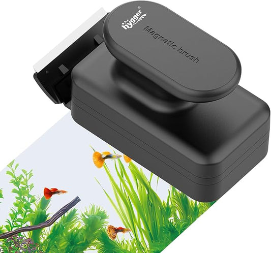 hygger Aquarium Magnetic Glass Scraper Fish Tank Cleaning Brush Floating Design Magnet Scrubber with Two Detachable Blade hygger