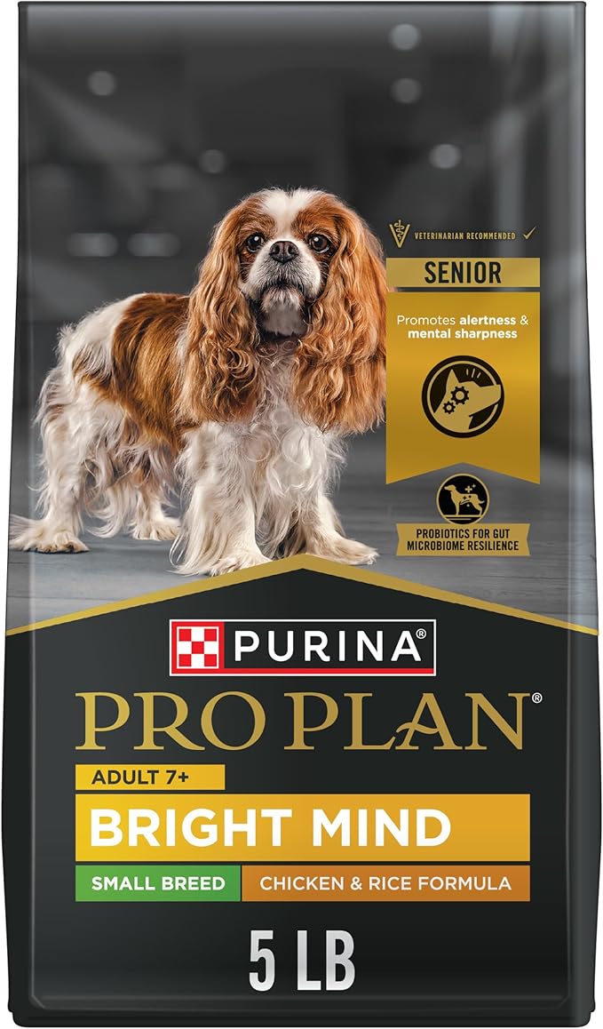 Purina Pro Plan Small Breed Senior Dog Food Bright Mind Seven Plus Chicken and Rice Formula - 5 lb. Bag - PAWPICO