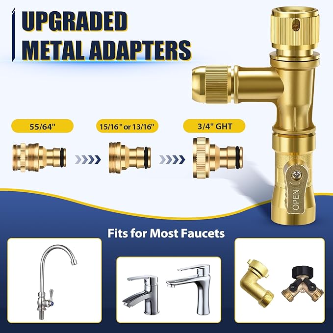 GADFISH Gravel Vacuum for Aquarium Water Changer Fish Tank Cleaning Tools, Siphon Universal Quick Pump Aquarium Water Changing (30ft) GADFISH