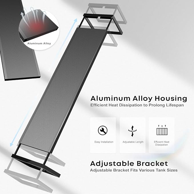 MagTool Brite Series Auto Aquarium LED Light with App-Controlled RGB+W LEDs, ADA Style Extendable Bracket, Supports Custom Sunrise/Sunset Colors in Manual/Auto/Custom Modes (Brite 60) MagTool