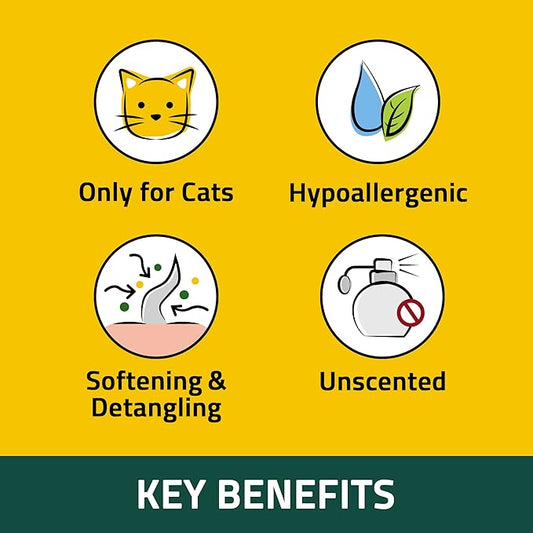 PetO'Cera Mist Sensitive - Itch Relief Spray for Cats | Fragrance-Free & Unscented | Regain Healthy Skin with Ceramide | Dry, Irritated Skin Solution | 5.07oz… BREEZYTAIL