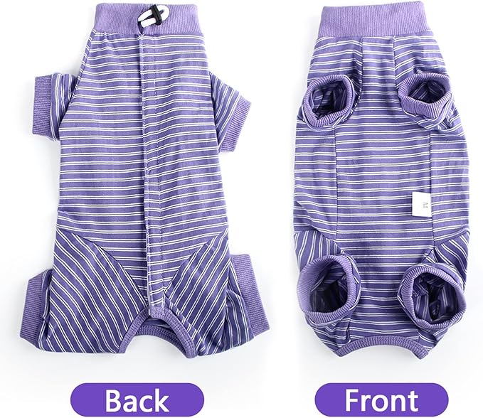 LIANZIMAU Cat Surgical Recovery Suit Professional for Male Female Dog Abdominal Wounds Cone E-Collar Alternative Anti-Licking Pet Surgical Recovery Pajama Suit Soft Fabric Onesie for Cats Lianzimau