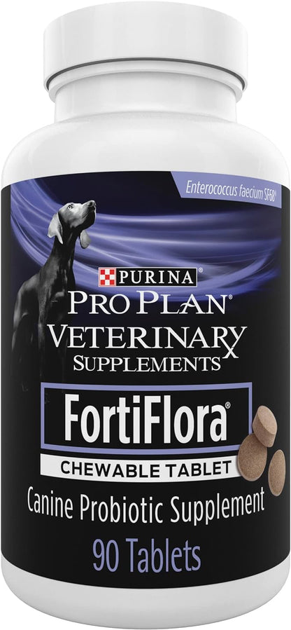 Purina Pro Plan Veterinary Supplements FortiFlora Chewable Dog Probiotic Supplement Tablets - 90 ct. Canister ProPlanVeterinaryDiets