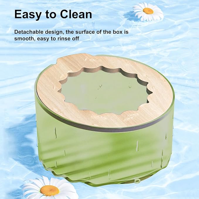 Hamster Bathroom, Small Animal Sand Bath Box, Premium Hamster Bathtub, Easy to Clean, Small Animals Cage Accessories, Sand Bath Container for Dwarf Hamster, Syrian Hamster, Gerbil Wenriko