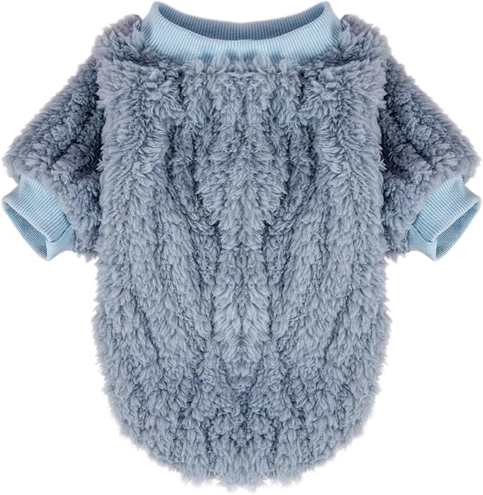 Dog Sweater, Pack of 2 or 3, Dog Clothes, Dog Coat, Dog Jacket for Small or Medium Dogs Boy or Girl, Ultra Soft and Warm Cat Pet Sweaters (Blue,Grey,Doe, X-Large) - PAWPICO