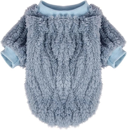 Dog Sweater, Pack of 2 or 3, Dog Clothes, Dog Coat, Dog Jacket for Small or Medium Dogs Boy or Girl, Ultra Soft and Warm Cat Pet Sweaters (Blue,Grey,Doe, X-Large) - PAWPICO
