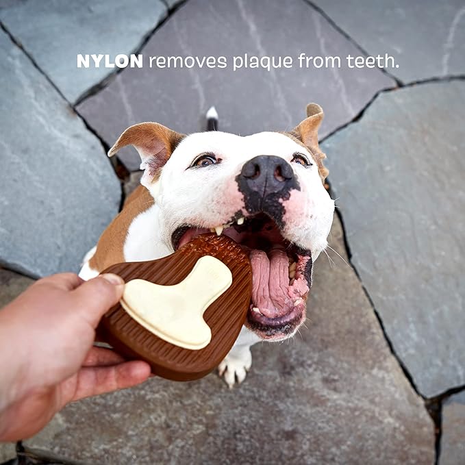 Barkbox Super Chewer Tough Dog Chew Toys for Aggressive Chewers, Dental Stimulating (T Bone - Large) - PAWPICO