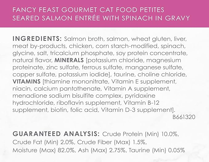 Fancy Feast Gourmet Grain-Free Meals Wet Cat Food Pate and Gravy Petites 10 Twin Pack Trays, 20 Servings (Seared Salmon in Gravy) - PAWPICO
