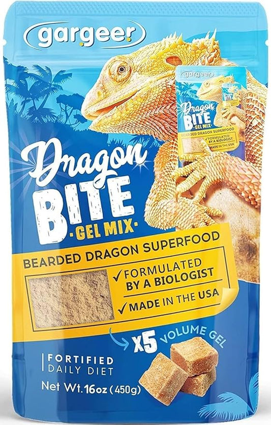 16oz Bearded Dragon Food. Complete Gel Diet for Both Juveniles and Adults. Proudly Made in The USA, Using Premium Ingredients, Fortified Gourmet Formula. Enjoy! Gargeer