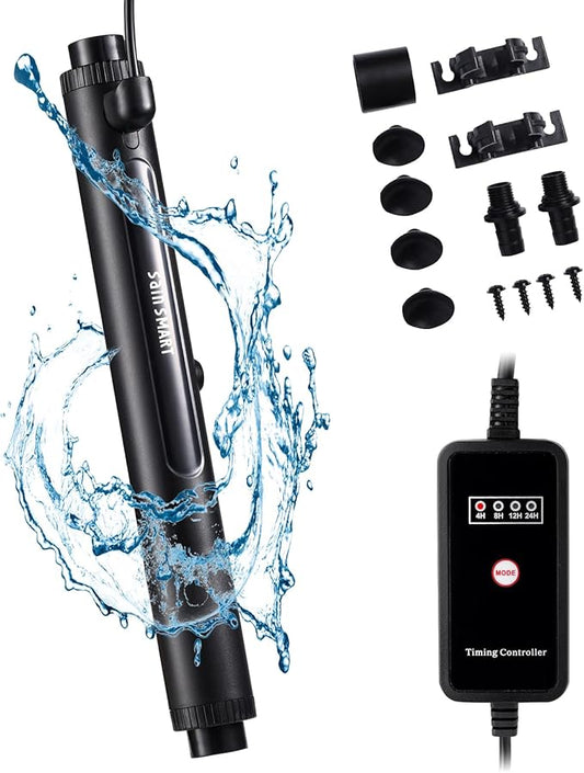 Sainsmart XpertMatic Aquarium Clean Light, High-Efficiency Fish Tank Clean Light with Timer, Submersible Light for 40-528 Gallon Fish Tank and Aquariums SainSmart