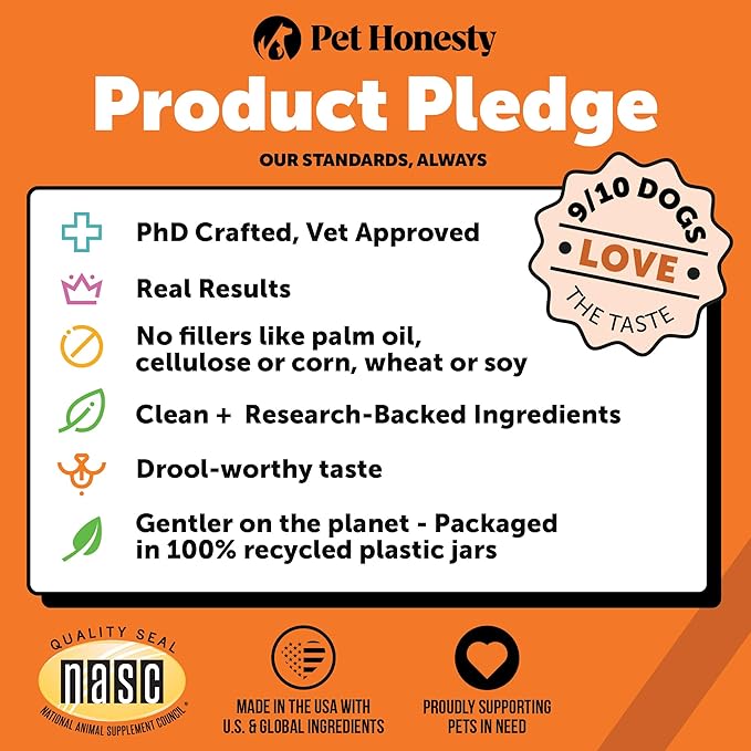 Pet Honesty Hip & Joint Turmeric Health - Joint Supplement for Dogs, Omega-3 Fish Oil, Turmeric Support Joint Health, Ease Stiffness - Advanced Pet Joint Support and Mobility - 90 Ct (Pumpkin) PetHonesty